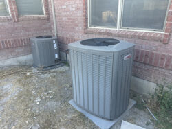An AC unit outside of a residence