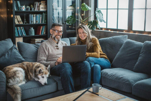 couple sitting on couch